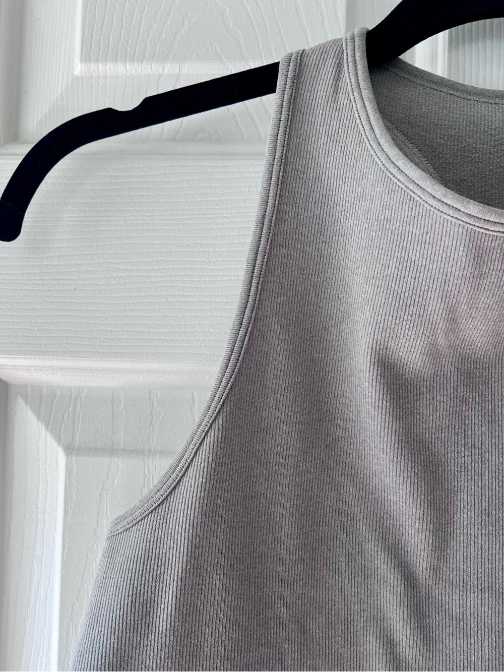 Intimately Free People Gray Ribbed Racerback Tank Top Medium - Picture 5 of 5